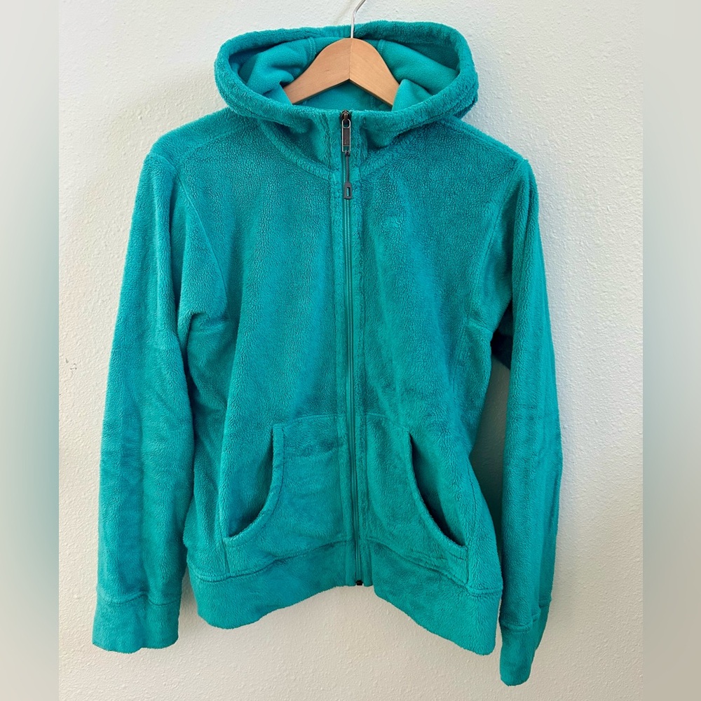 Patagonia teal blue zip up hoodie